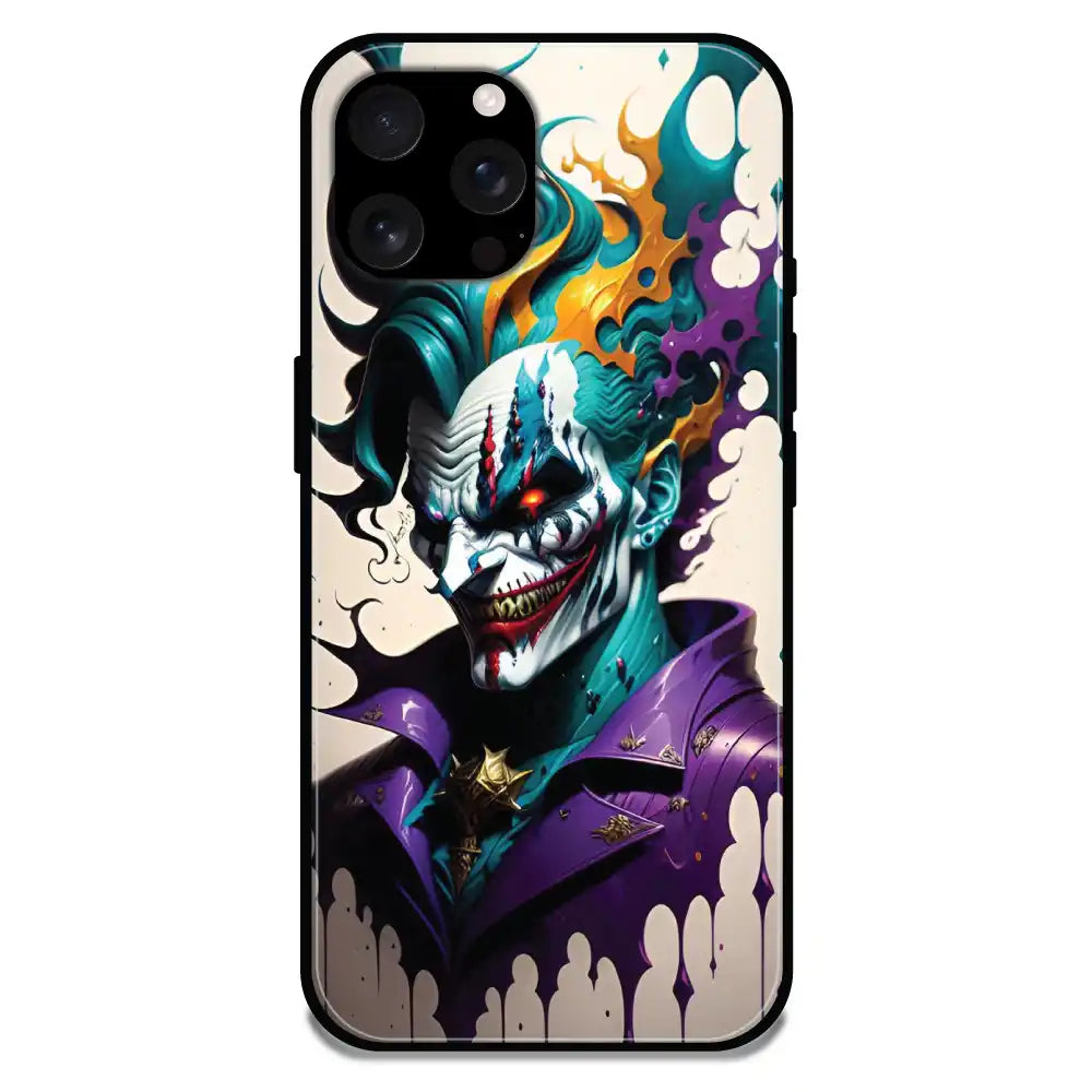'Devilish Joker - Glossy Metal Silicone Case For Apple iPhone 16 Pro Max