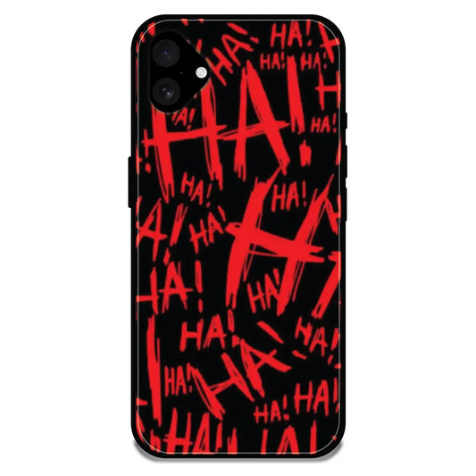 'Ha ! - Glossy Metal Silicone Case For Apple iPhone 16