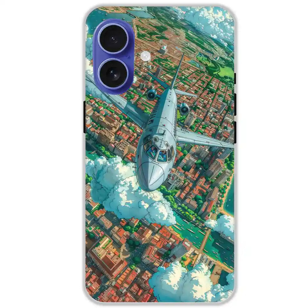 Flying Over City - Hard Cases For Apple iPhone 16