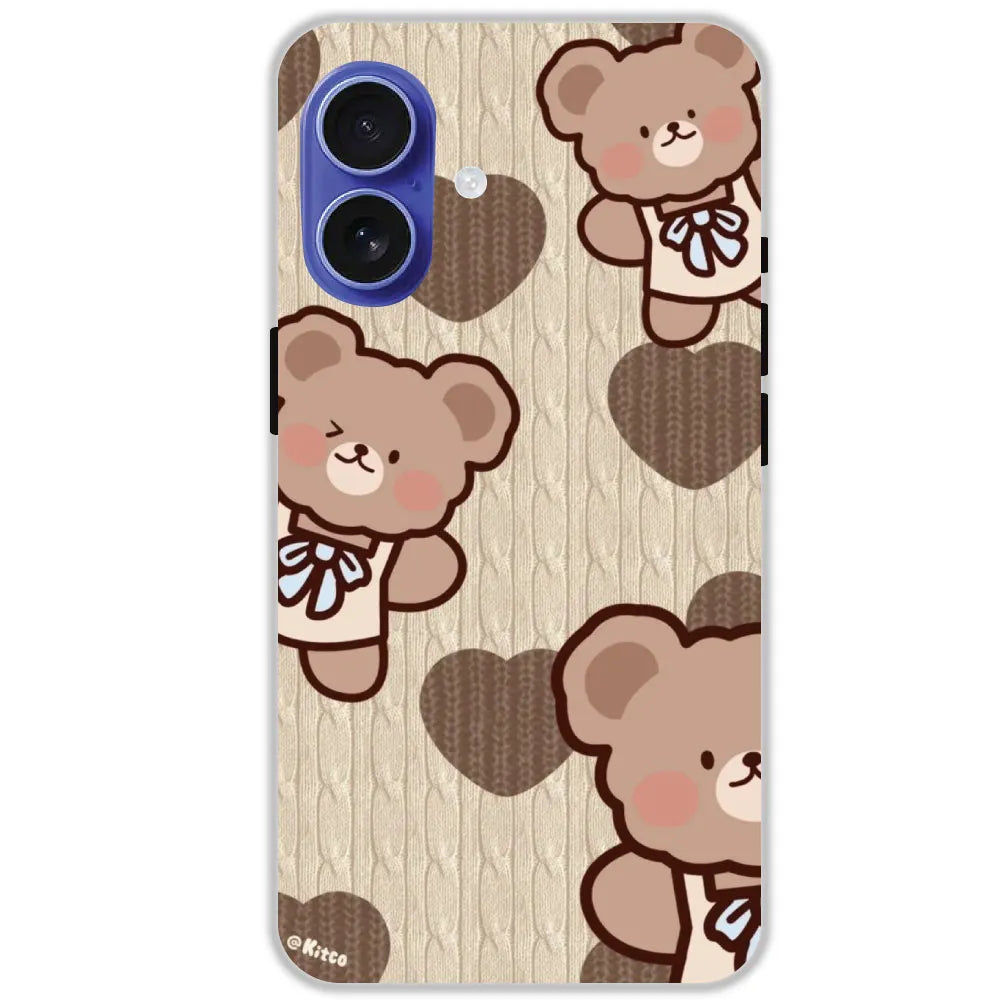 Teddy Heart - Hard Cases For Apple iPhone 16