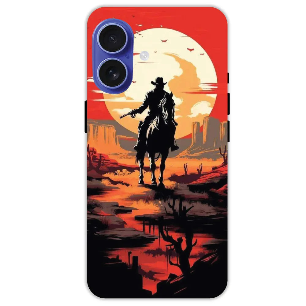 Cowboy and Horse - Hard Cases For Apple iPhone 16