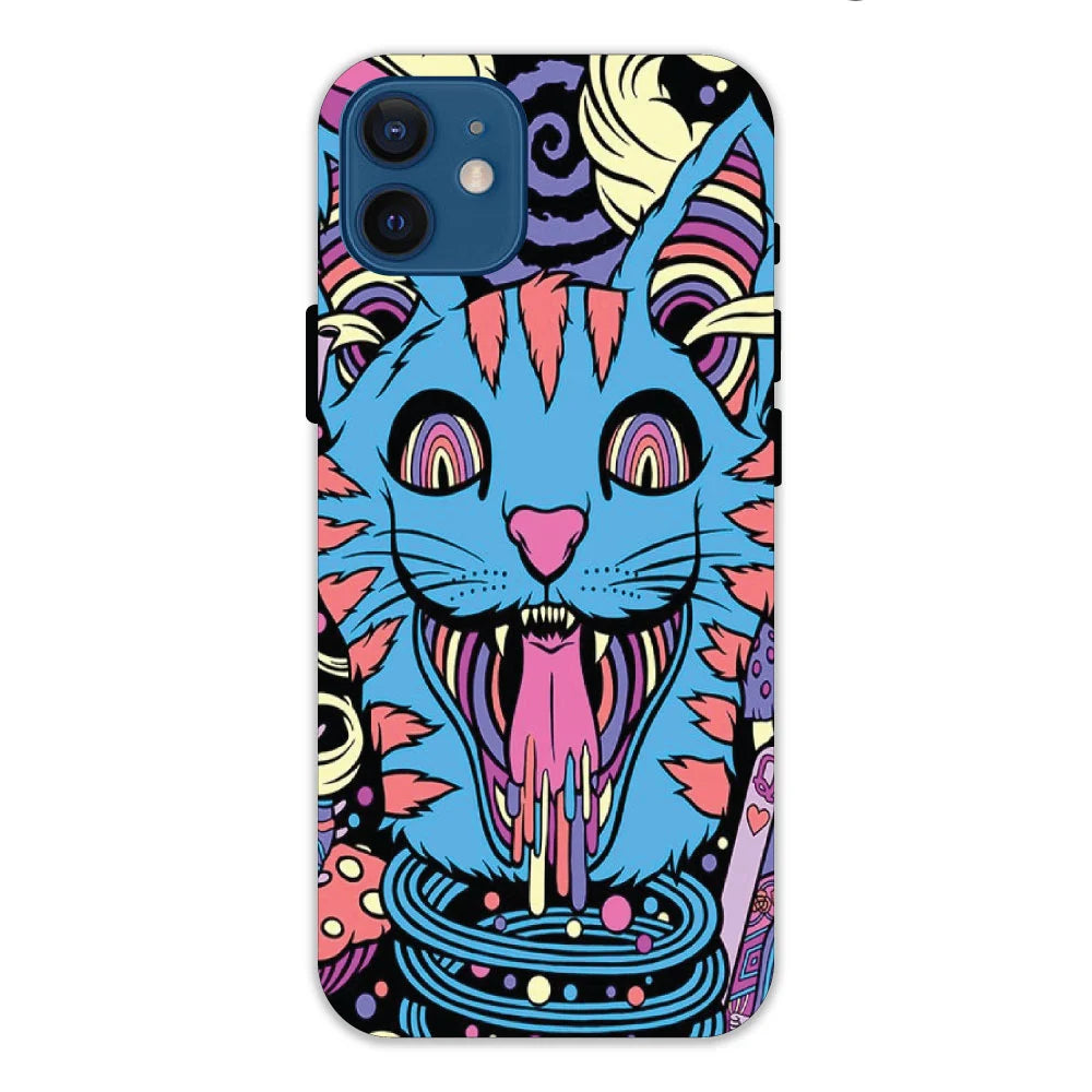 Cat Psychedelic Art Hard Case Apple IPhone 12 Models