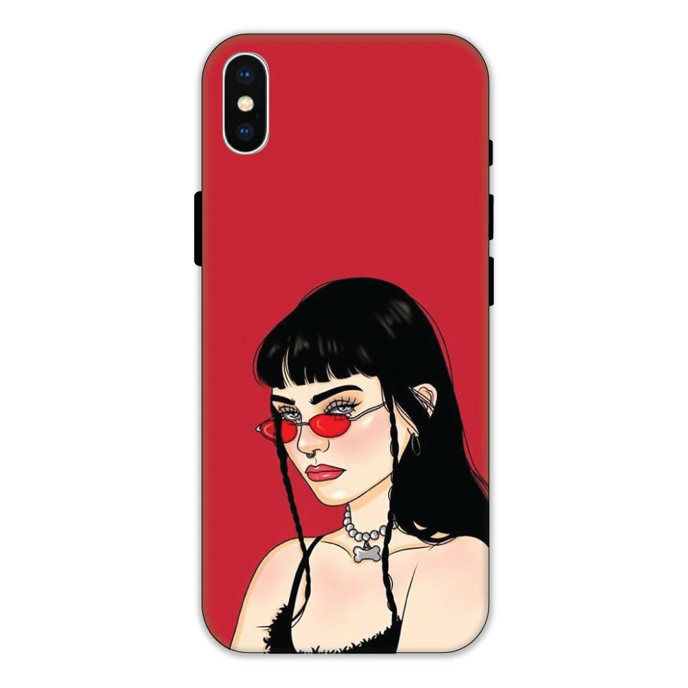 Red Baddie Hard Case Apple iPhone XS Models