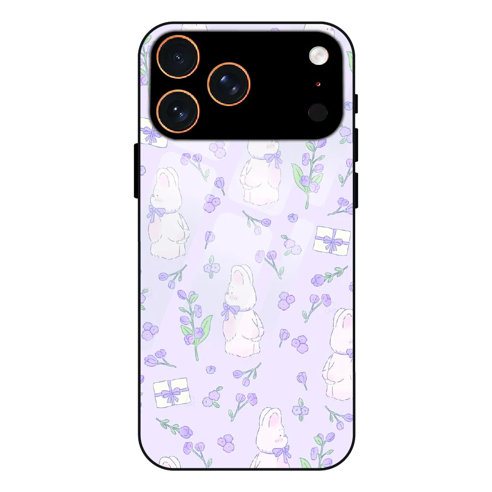 Lavender Bunny Gifts - Glass Case For Apple iPhone 17 Pro