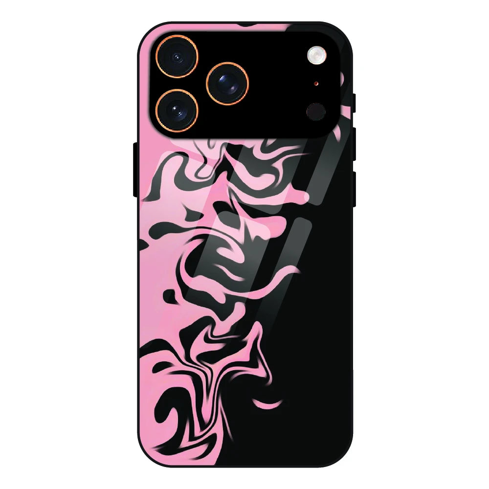 Blush Noir Marble - Glass Case For Apple iPhone 17 Pro