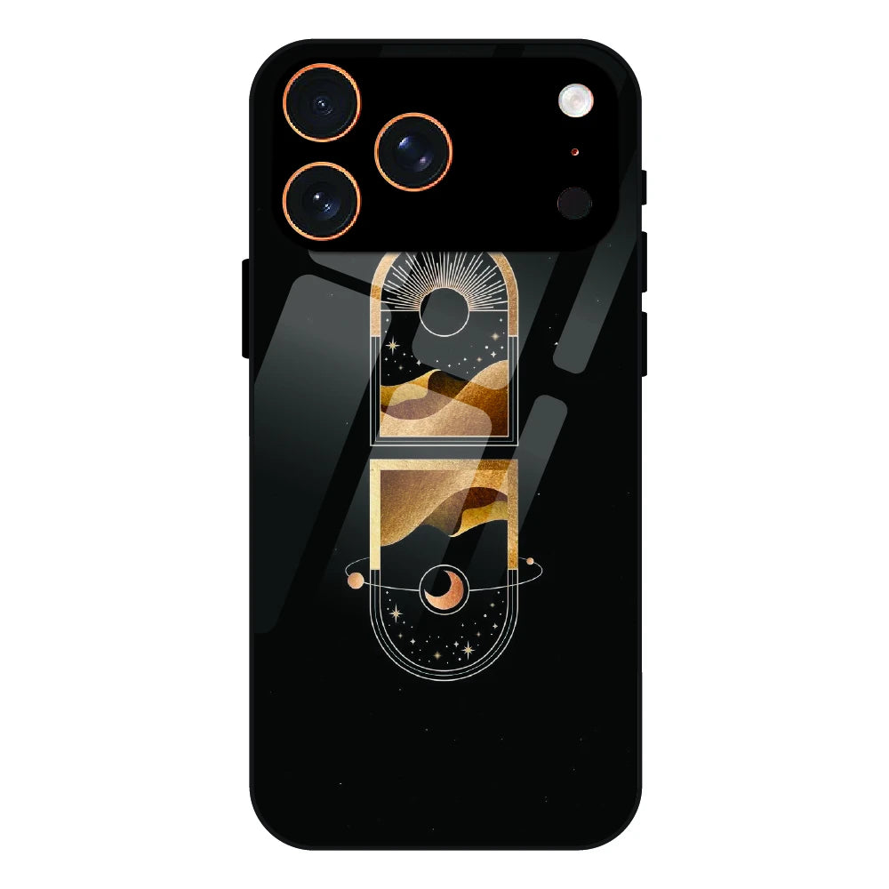 Golden Geometry - Glass Case For Apple iPhone 17 Pro