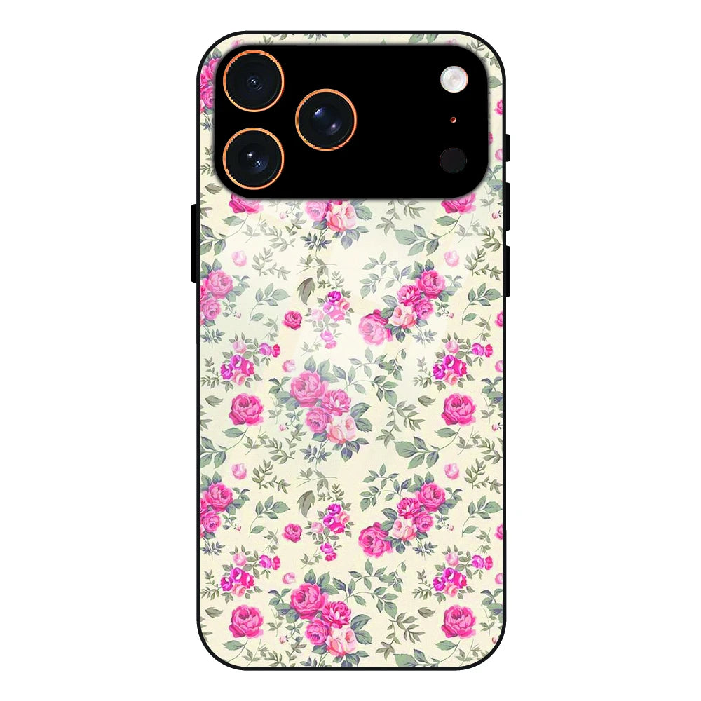 Vintage Rose Meadow - Glass Case For Apple iPhone 17 Pro