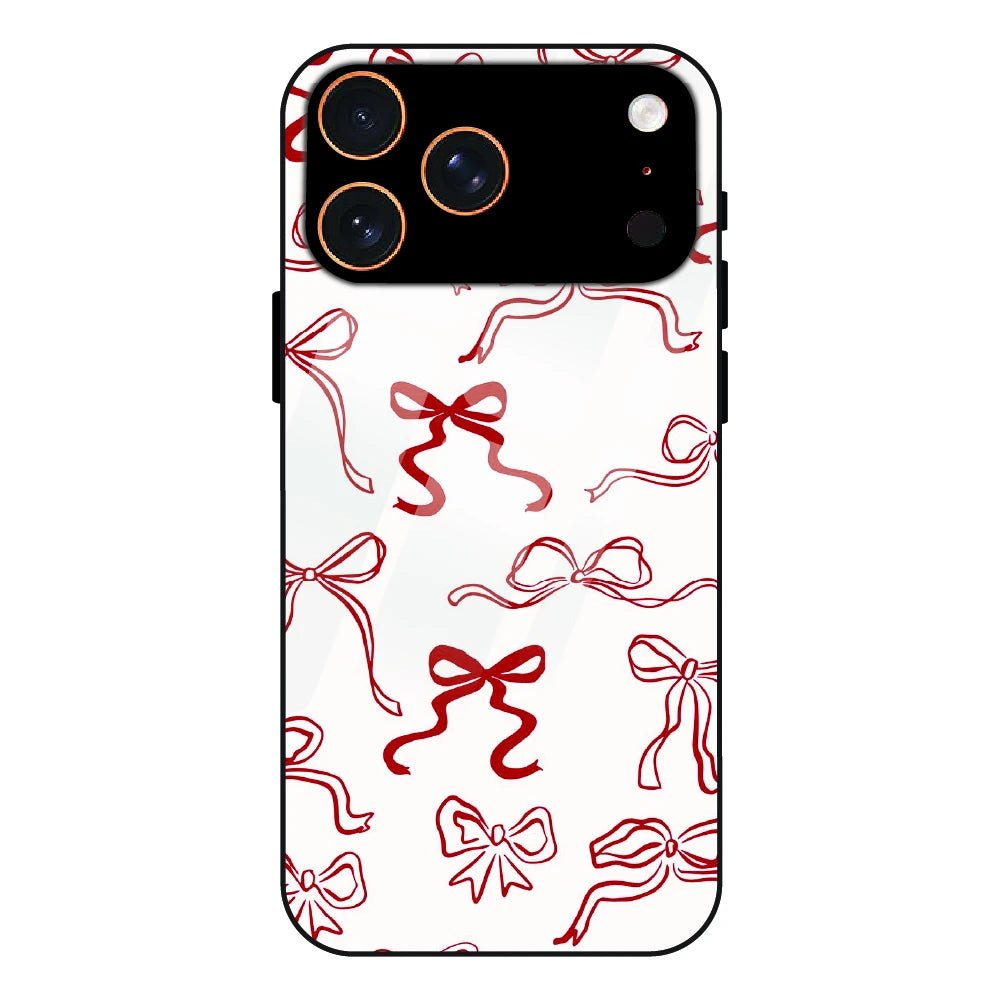 Cherry Bow Minimal - Glass Case For Apple iPhone 17 Pro