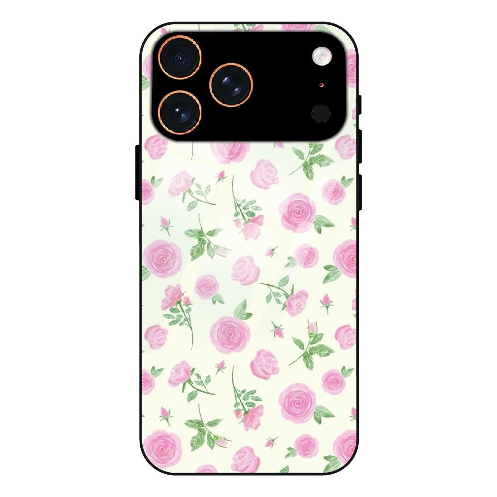 Soft Pink Rose Bloom - Glass Case For Apple iPhone 17 Pro
