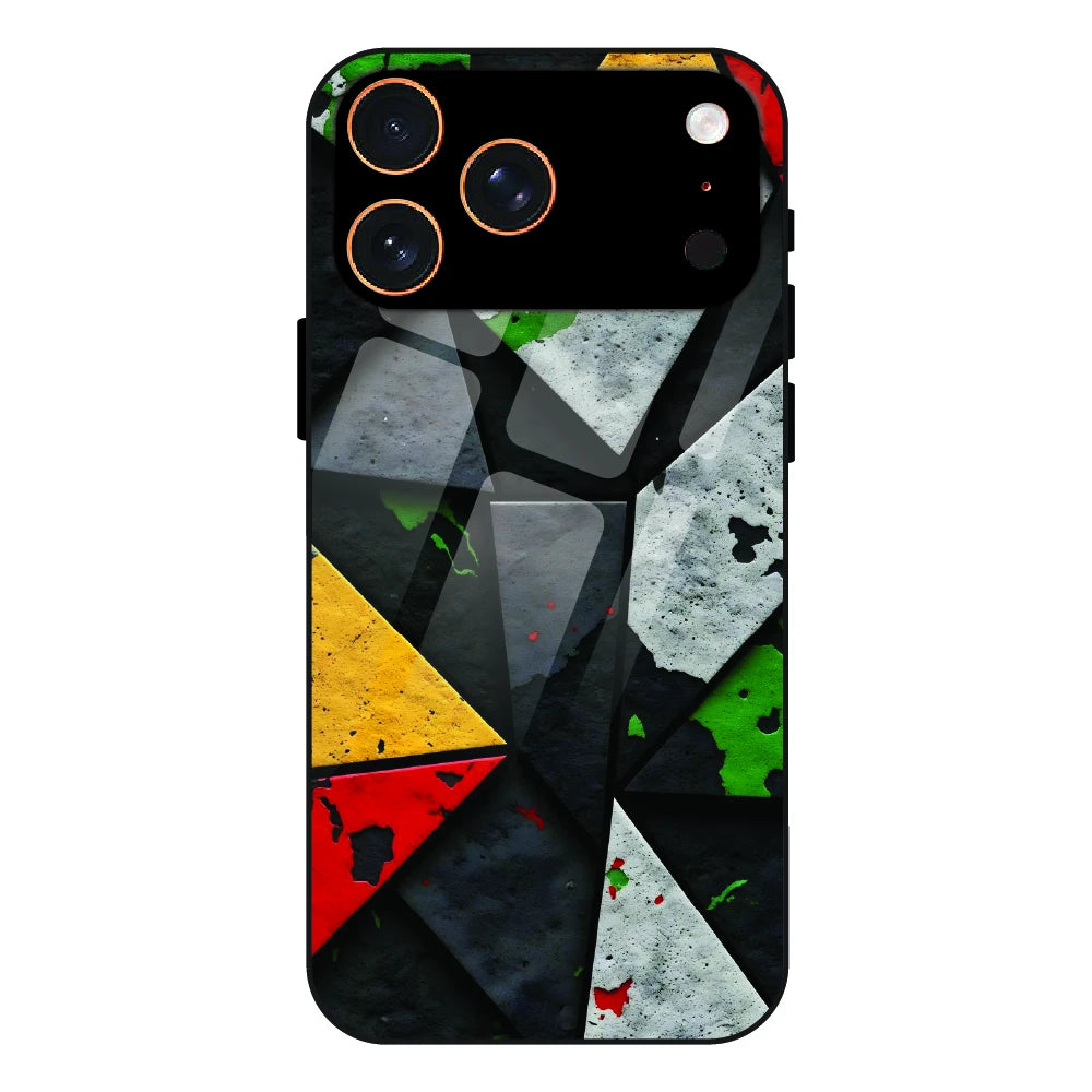Urban Geometric Color - Glass Case For Apple iPhone 17 Pro
