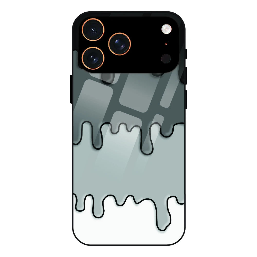 Smoky Drip Abstract - Glass Case For Apple iPhone 17 Pro