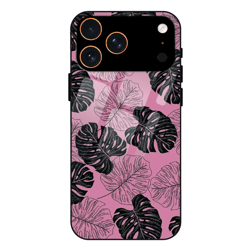 Tropical Monstera Leaf Pattern - Glass Case For Apple iPhone 17 Pro