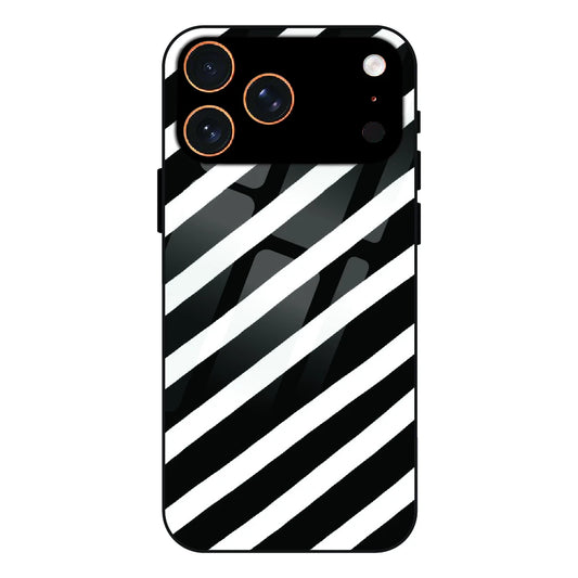 Monochrome Flame Art - Glass Case For Apple iPhone 17 Pro