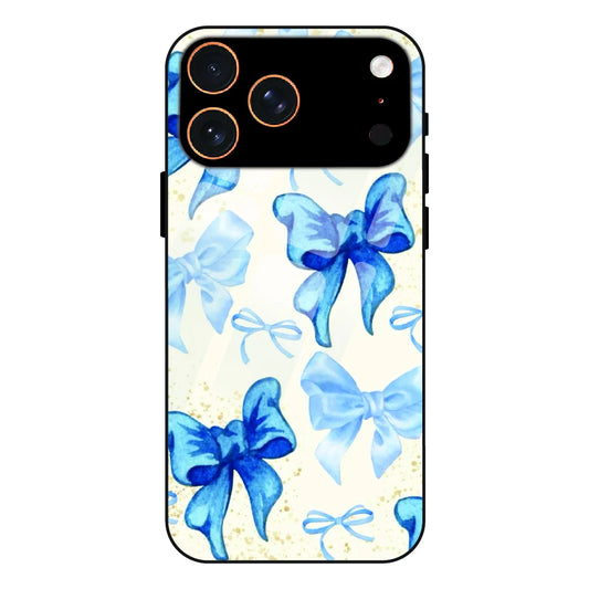 Soft Blue Bowcore - Glass Case For Apple iPhone 17 Pro
