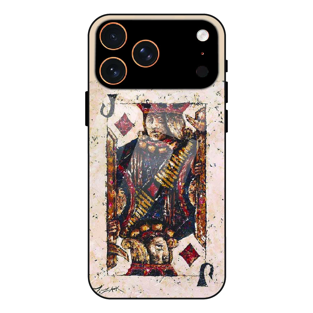 Vintage Playing Card King Art - Glass Case For Apple iPhone 17 Pro