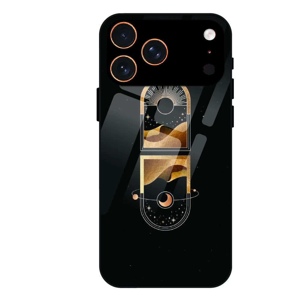 Golden Geometry - Glass Case For Apple iPhone 17 Pro Max