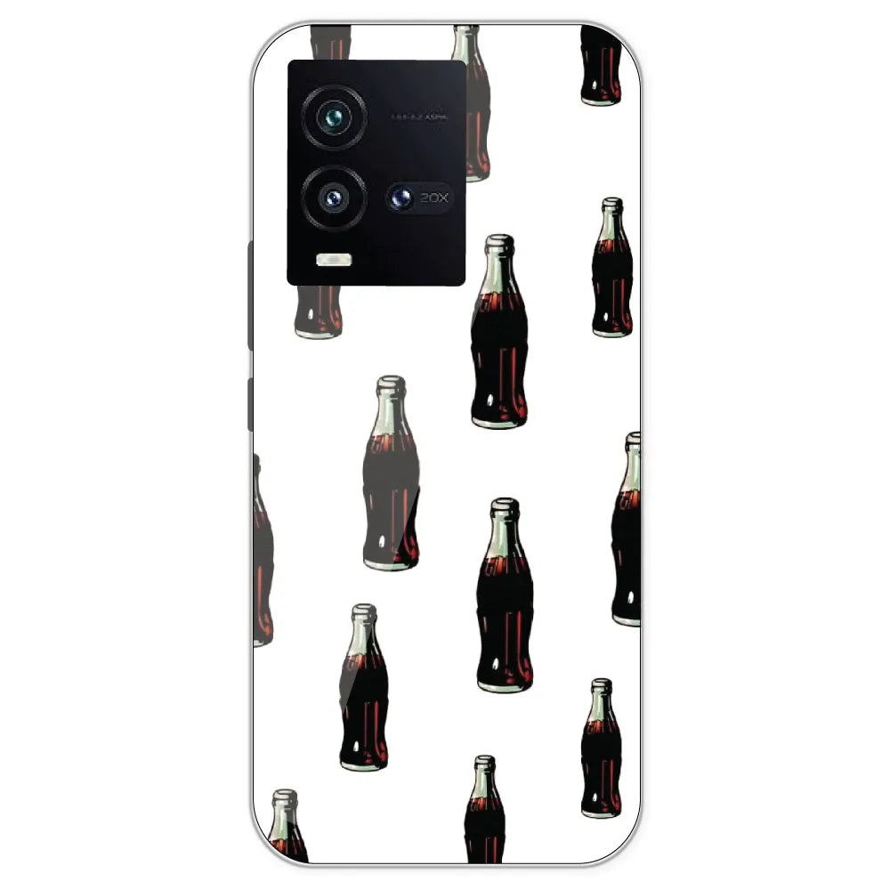 Soft Drinks - Clear Printed Silicone Case For IQOO 10