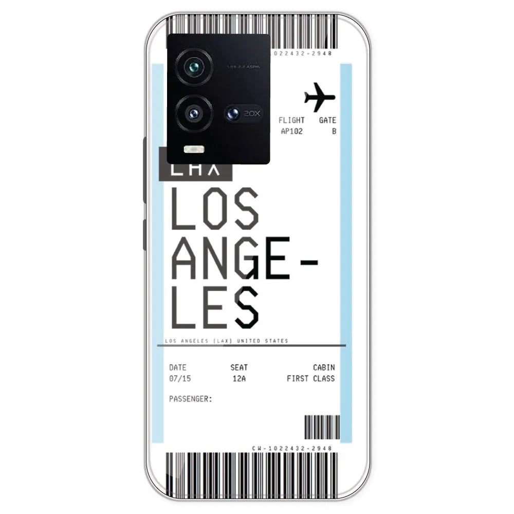 Los Angeles Ticket - Clear Printed Silicone Case For IQOO 10