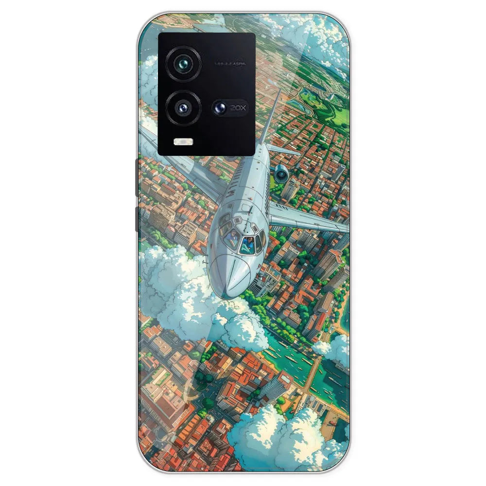 Flying Over City - Printed Silicone Case For IQOO 10