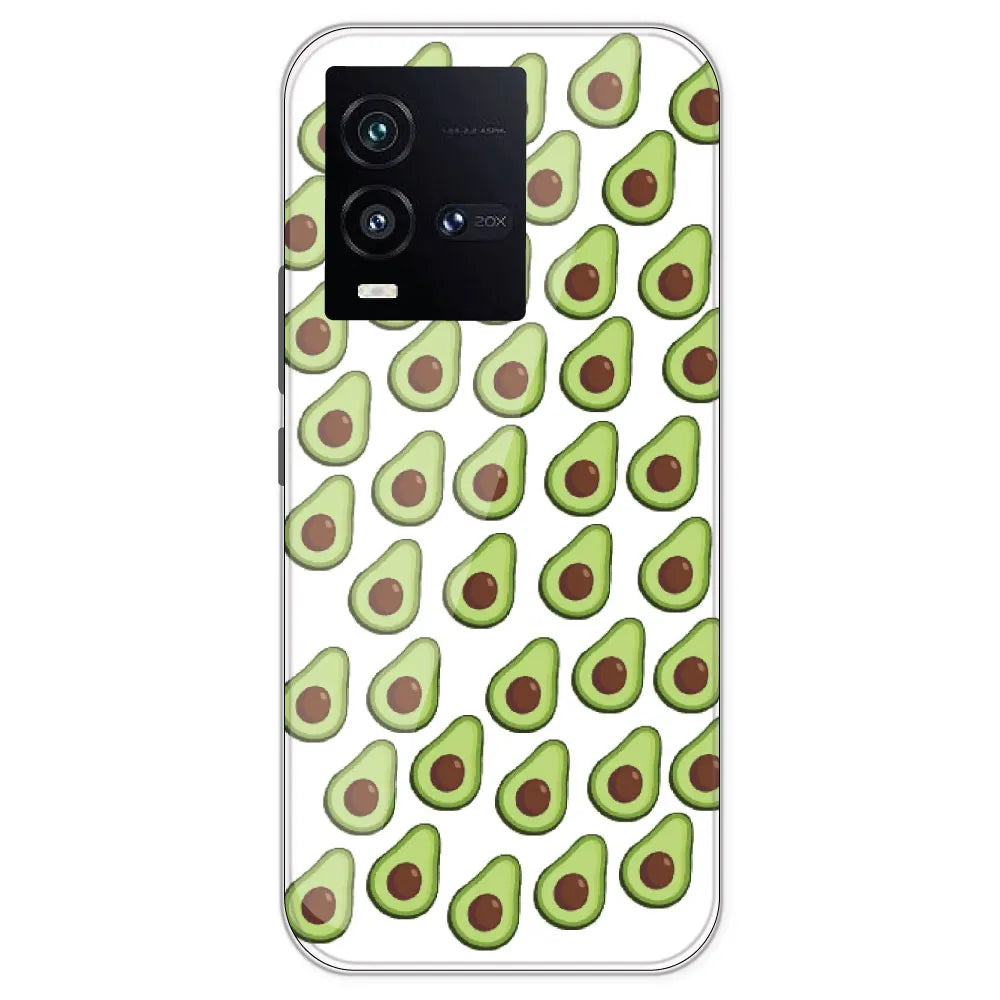 Avocado - Clear Printed Silicone Case For IQOO 10