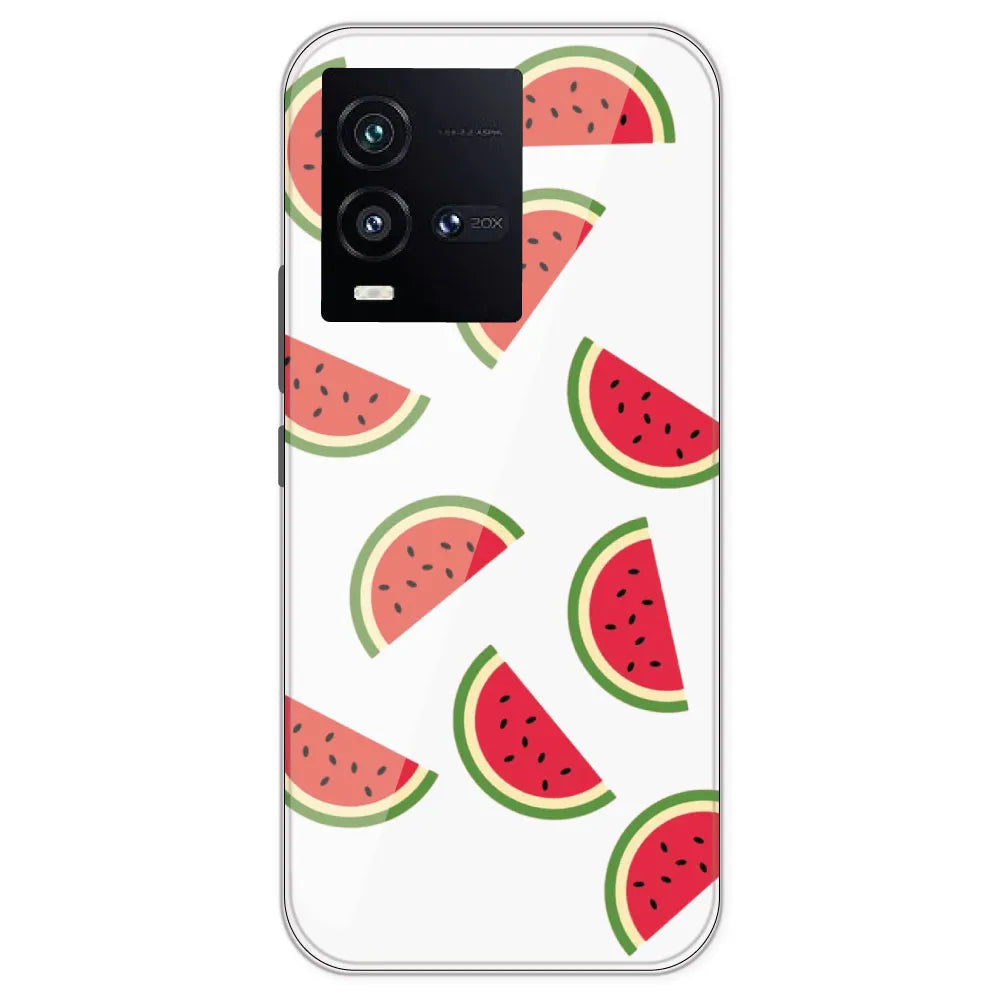 Watermelons - Clear Printed Silicone Case For IQOO 10