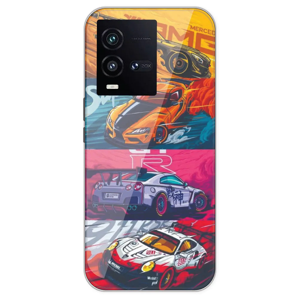 Sports Cars - Printed Silicone Case For IQOO 10