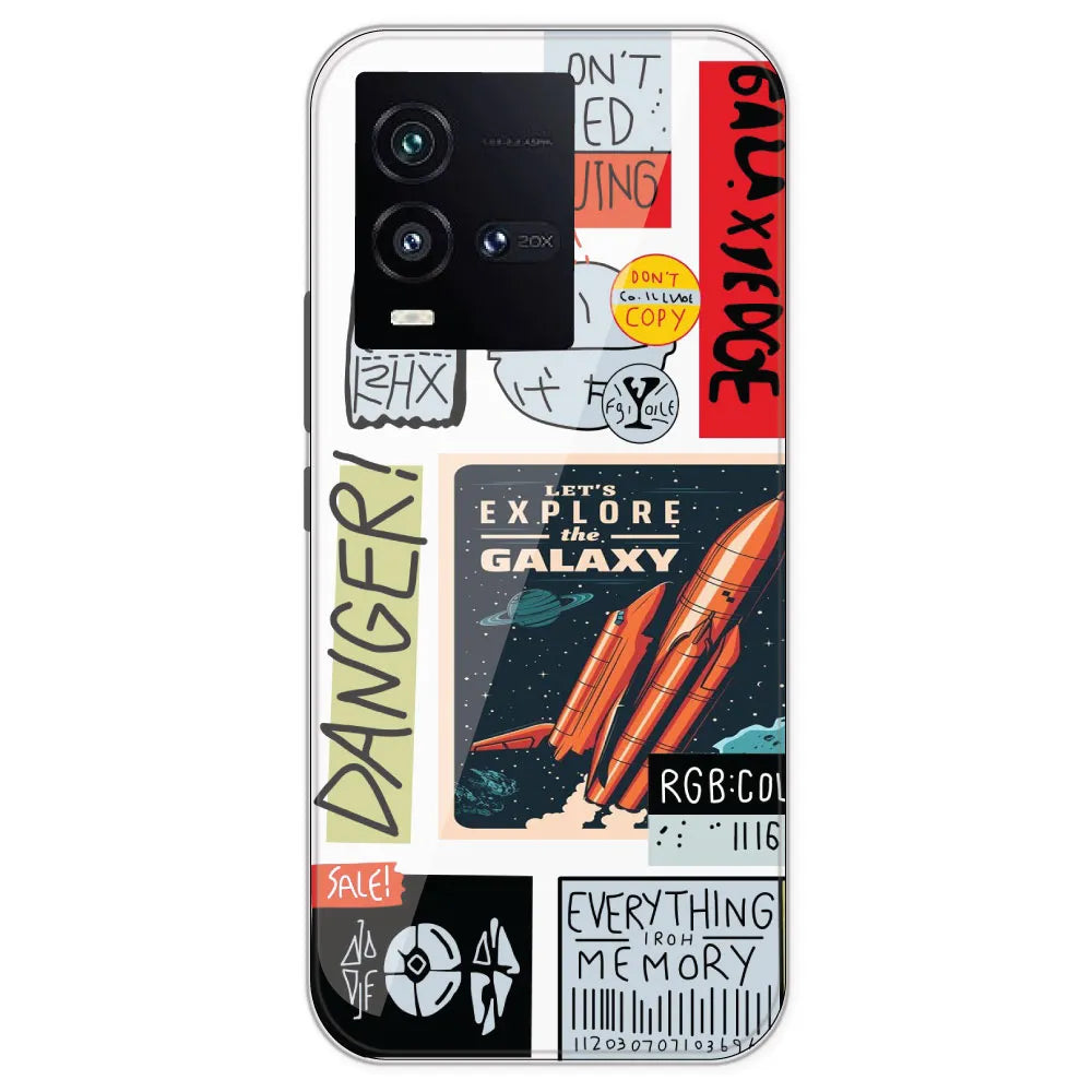 Galaxy - Clear Printed Silicone Case For IQOO 10