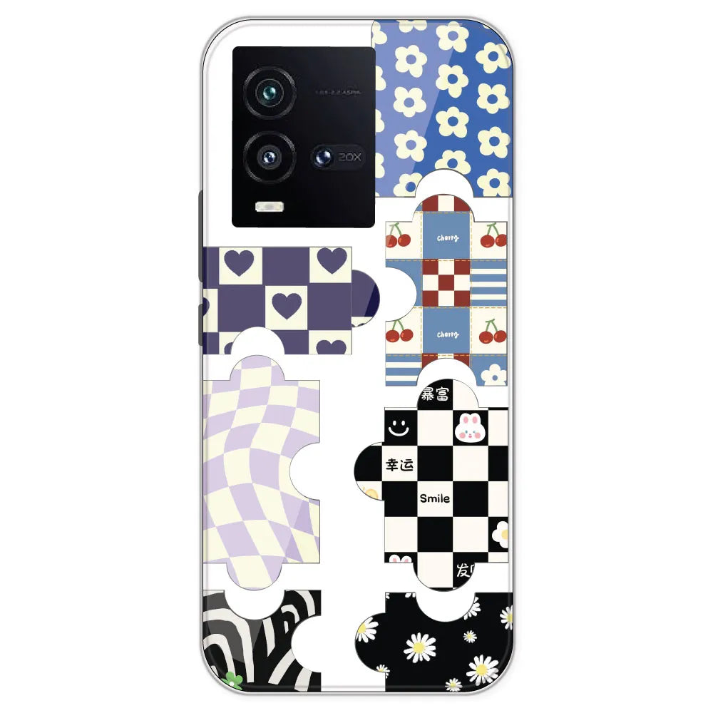 Aesthetic Puzzle - Clear Printed Silicone Case For IQOO 10
