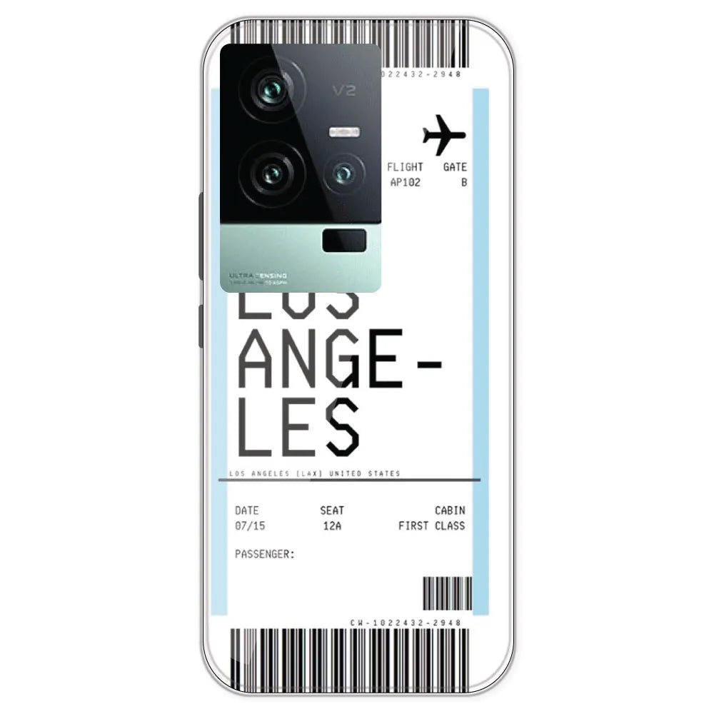 Los Angeles Ticket - Clear Printed Silicone Case For IQOO 11