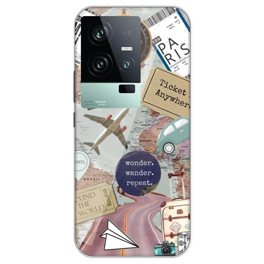 Travel Collage - Printed Silicone Case For IQOO 11