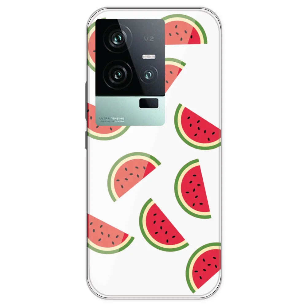 Watermelons - Clear Printed Silicone Case For IQOO 11