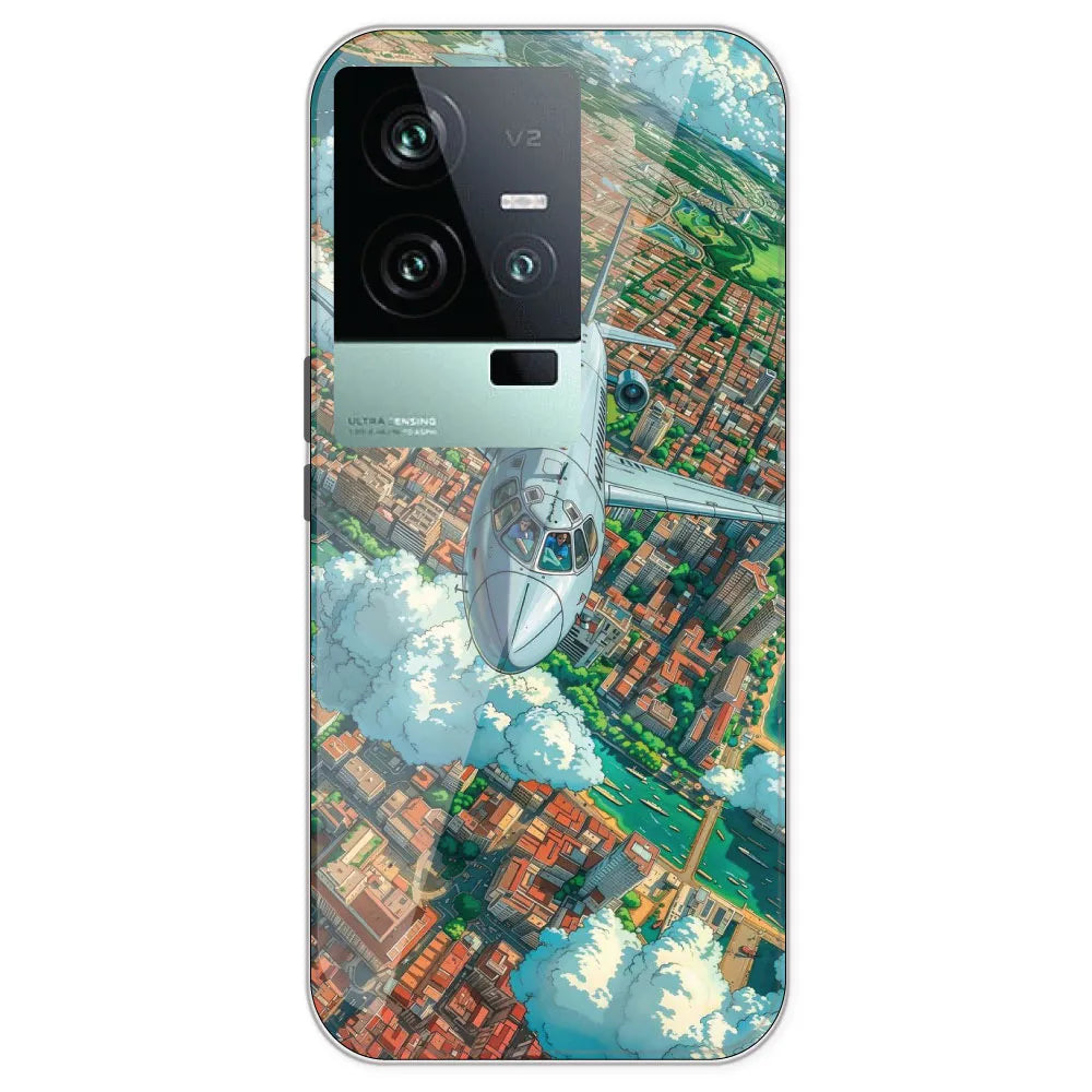 Flying Over City - Printed Silicone Case For IQOO 11