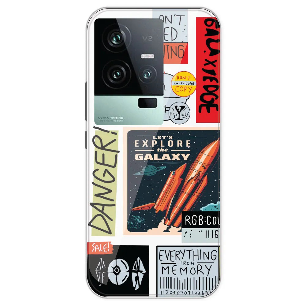 Galaxy - Clear Printed Silicone Case For IQOO 11