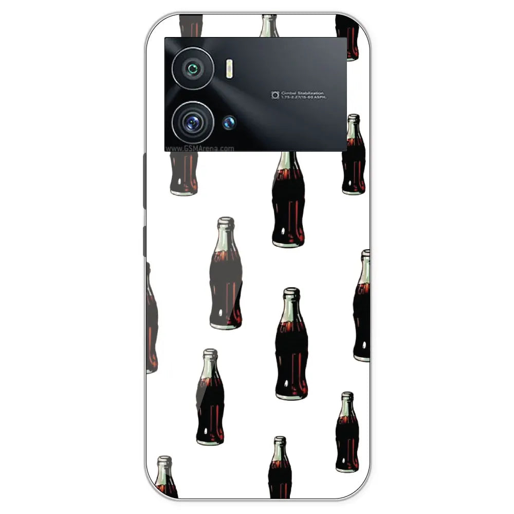 Soft Drinks - Clear Printed Silicone Case For IQOO 9 Pro