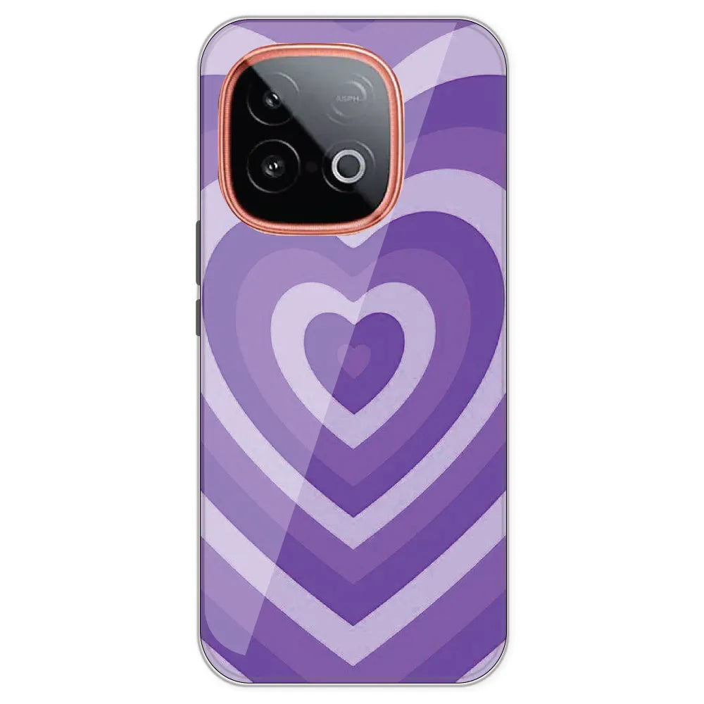 Purple Hearts - Printed Silicone Case For IQOO Neo 10