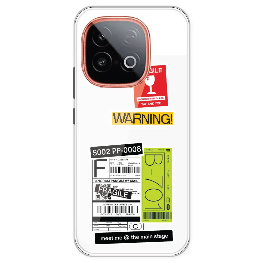 Fragile Labels - Clear Printed Silicone Case For IQOO Neo 10