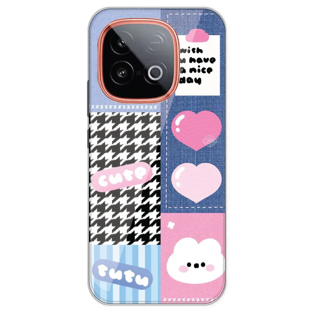 Cute Pink Bear Collage - Printed Silicone Case For IQOO Neo 10