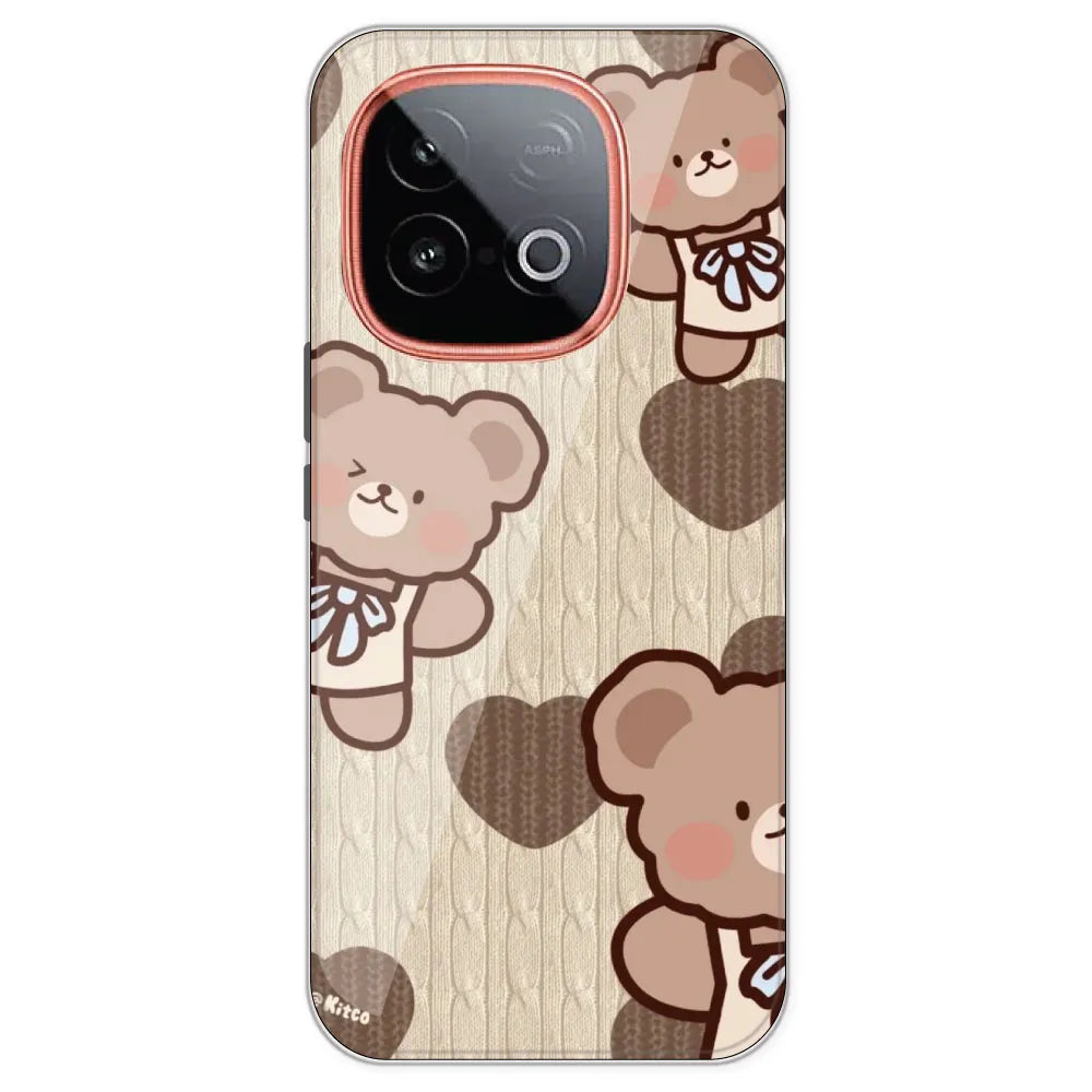 Teddy Heart - Printed Silicone Case For IQOO Neo 10