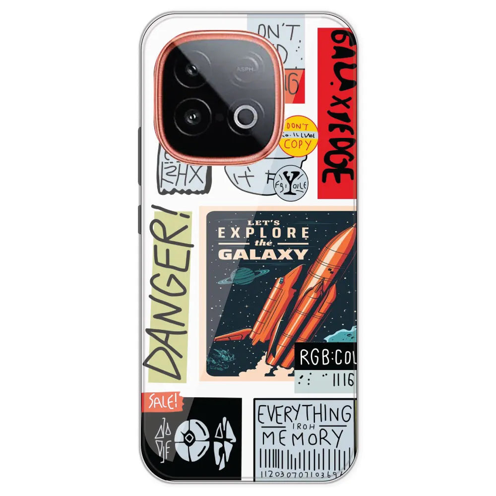 Galaxy - Clear Printed Silicone Case For IQOO Neo 10