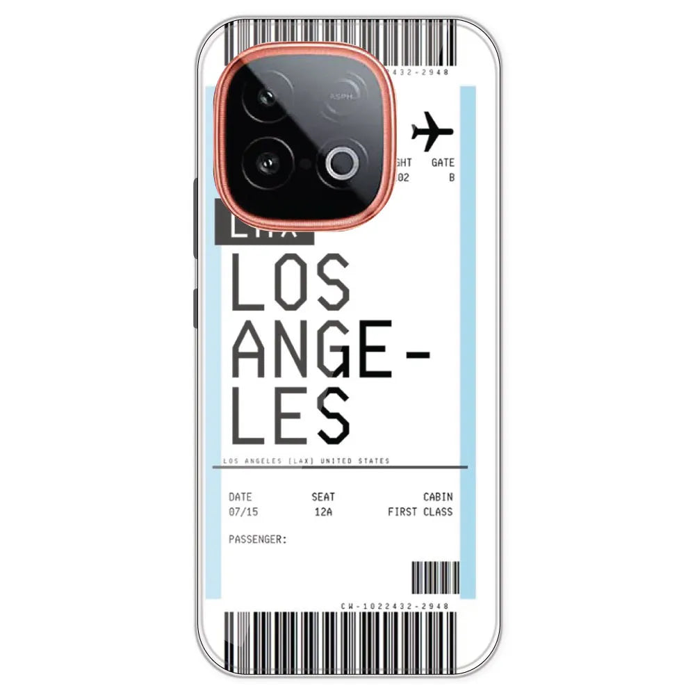 Los Angeles Ticket - Clear Printed Silicone Case For IQOO Neo 10