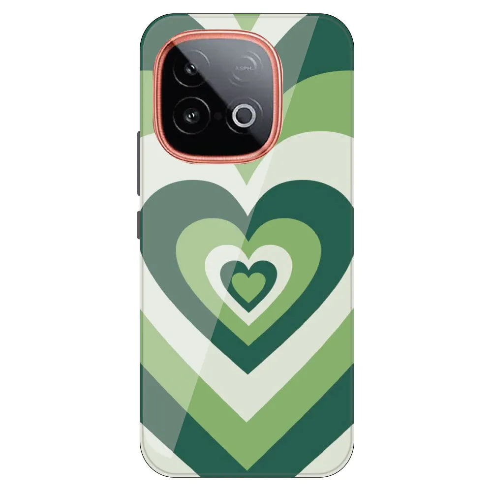 Dark Green Hearts - Printed Silicone Case For IQOO Neo 10