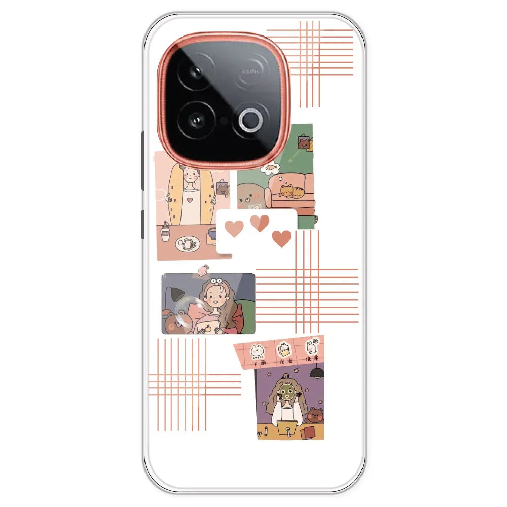 Cute Girl - Clear Printed Silicone Case For IQOO Neo 10