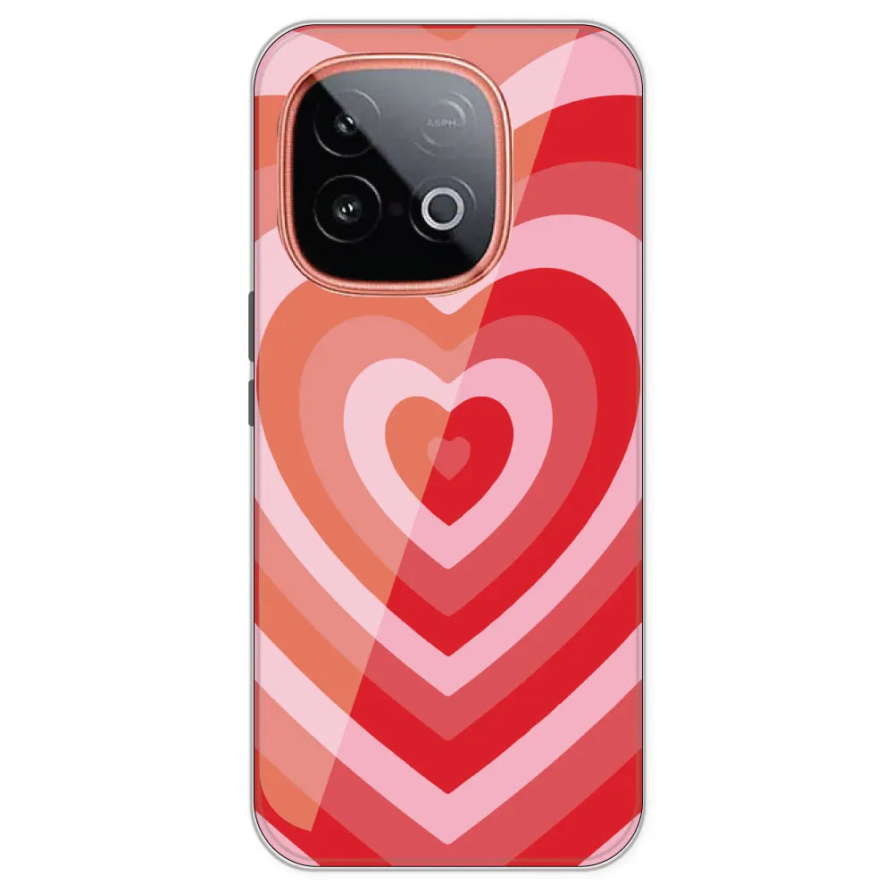 Red Hearts - Printed Silicone Case For IQOO Neo 10