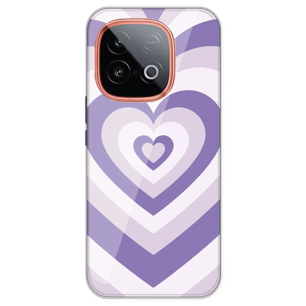 Dark Purple Hearts - Printed Silicone Case For IQOO Neo 10