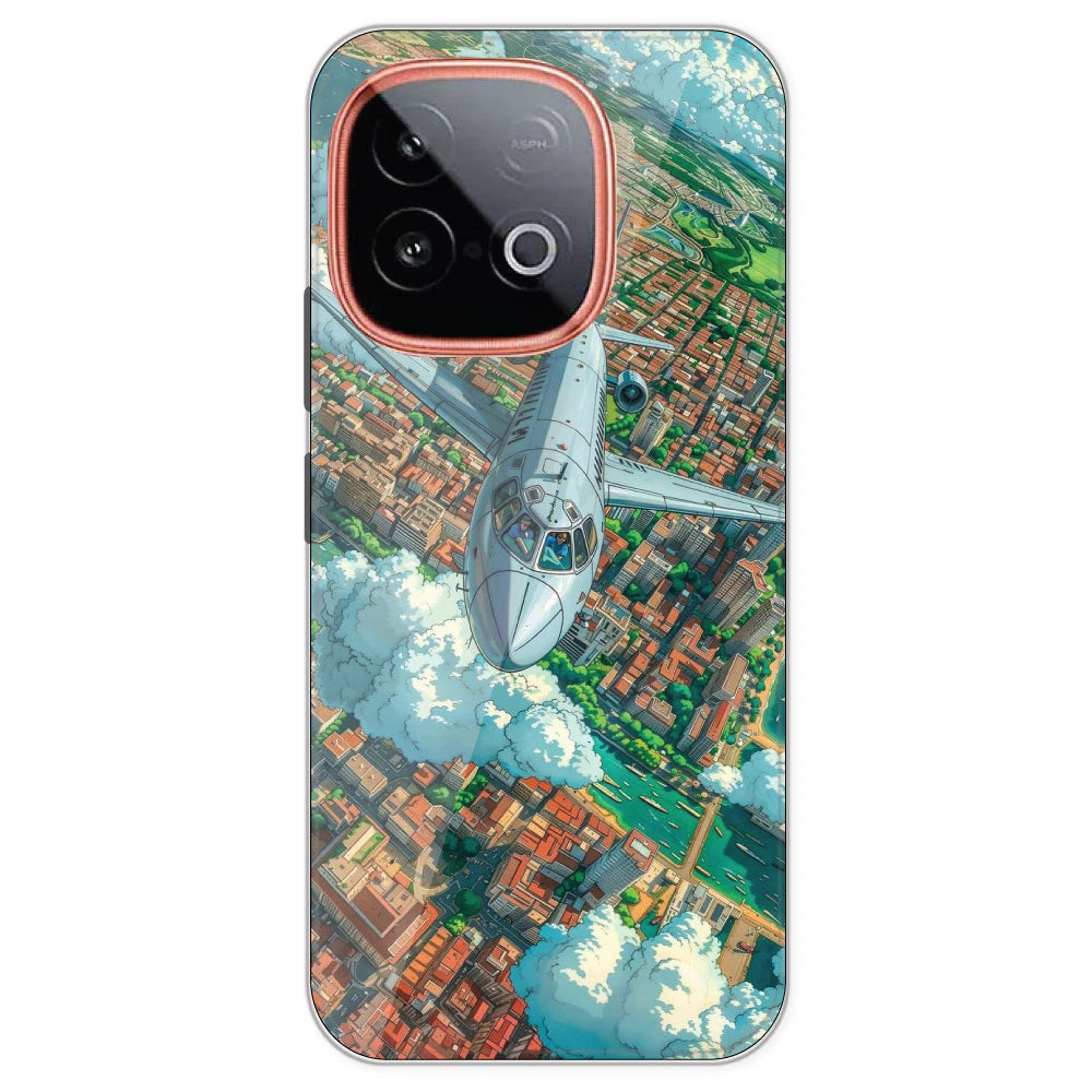 Flying Over City - Printed Silicone Case For IQOO Neo 10