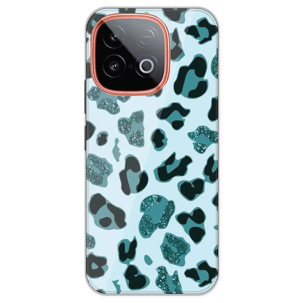 Blue Leopard Glitter Print - Printed Silicone Case For IQOO Neo 10