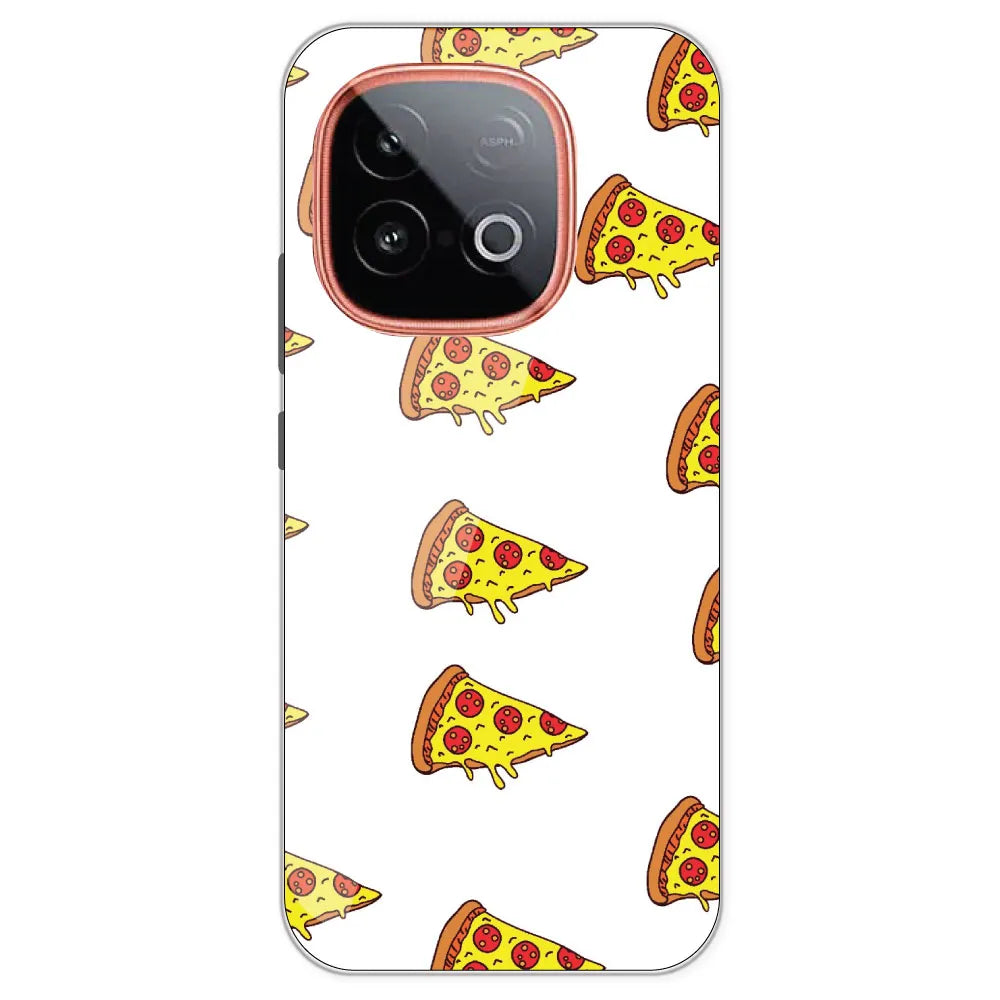 Pizza - Clear Printed Silicone Case For IQOO Neo 10