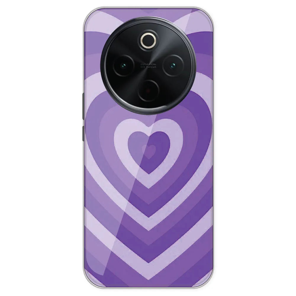Purple Hearts - Printed Silicone 7Case For IQOO Z10