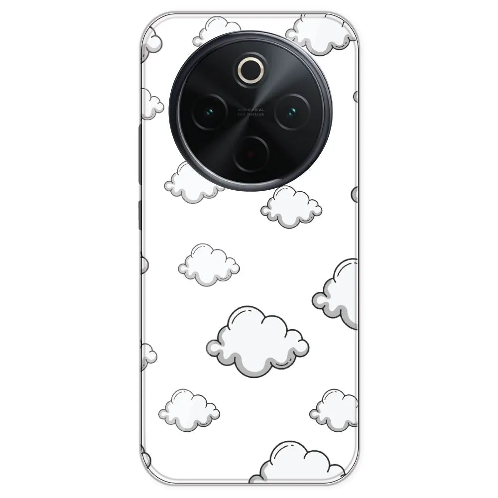 Clouds - Clear Printed Silicone Case For IQOO Z10