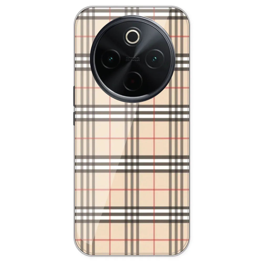 Yellow Checks - Printed Silicone Case For IQOO Z10